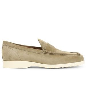 Tod's Slip-On Logo Loafers - Natural