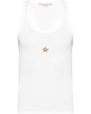 Stella McCartney Embellished Scoop Neck Top - White