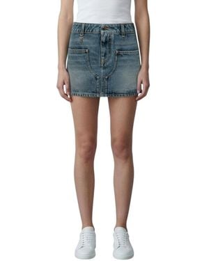 Amiri Solid Above Knee Skirt - Blue