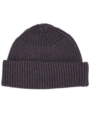 P.A.R.O.S.H. Dark Knitted Beanie Hat - Blue