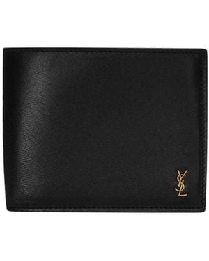 Saint Laurent Logo Wallet - Black