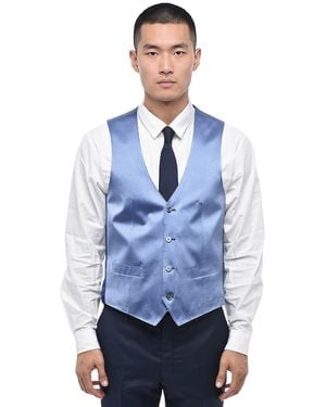 Corneliani V Neck Waistcoat - Blue