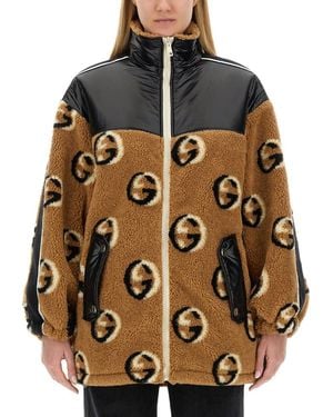 Gucci Logo Mock Collar Jacket - Black