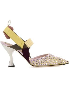 Fendi Slingback Pumps - Yellow
