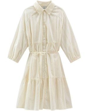 Woolrich Embroidery Cotton Shirtdress - Natural
