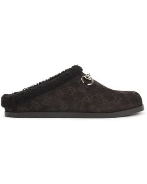 Gucci Logo Mules - Black