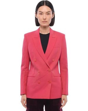 Stella McCartney Solid Peaked Lapel Blazer - Pink