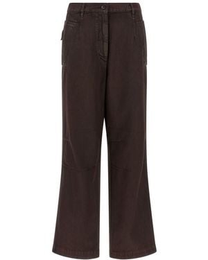 Dries Van Noten Relaxed High Rise Jeans - Brown