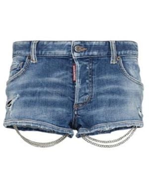 DSquared² Distressed Shorts - Blue