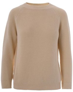 Weekend by Maxmara Knitted Round Neck Sweater - Natural