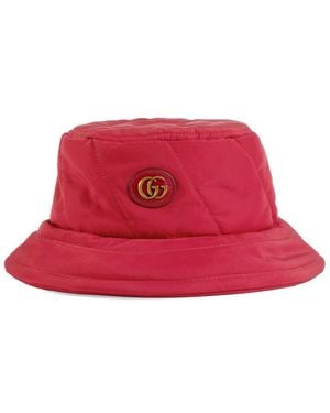 Gucci Logo Bucket Hat - Red