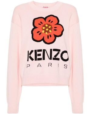 KENZO Light Light Boke Flower Cotton Sweater - Pink