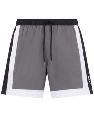 BOSS Drawstring Sports Shorts - Gray