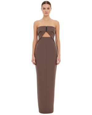 Rick Owens Strapless Full Length Dress - Brown