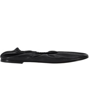 Dear Frances Scrunch Ballet Flat - White