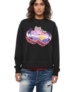 DSquared² Graphic Crew Neck Sweatshirt - Black