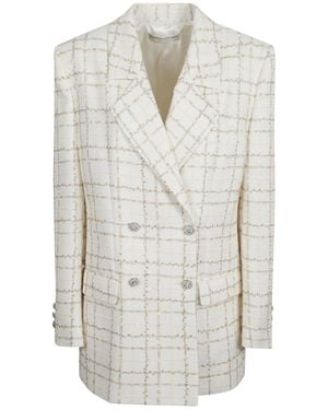 Alessandra Rich Double Breasted Blazer - White