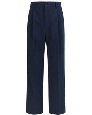 Valentino Straight Pleated Pants - Blue