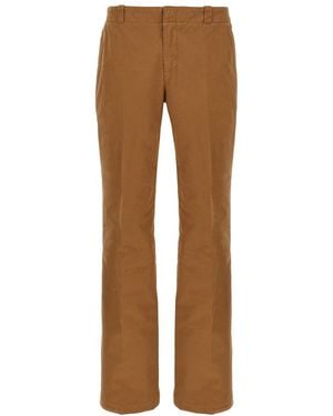 McQueen Solid Chino Trousers - Brown
