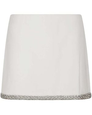 Alice + Olivia Embellished Mini Skirt - White
