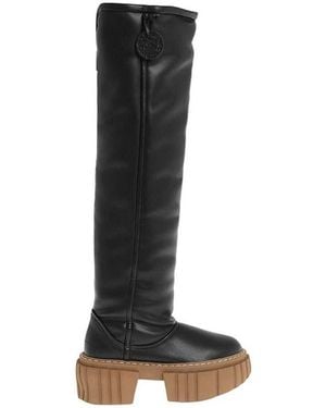 Stella McCartney Leather Over-The-Knee Boots - Black