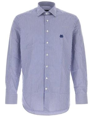Etro Regular Stripes Shirt - Blue