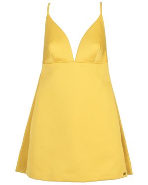 Elisabetta Franchi V Neck Mini Dress - Yellow