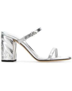 McQueen Leather Seal Heels - White