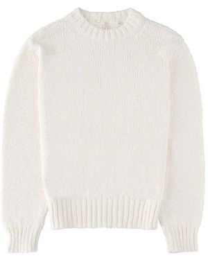 sunflower Crew Neck Jumper - White