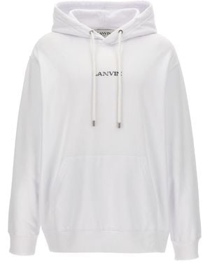 Lanvin Logo Oversized Hoodie - White