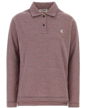 Jil Sander Shirt Collar Polo - Purple