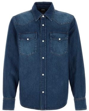 A.P.C. Regular Solid Shirt - Blue