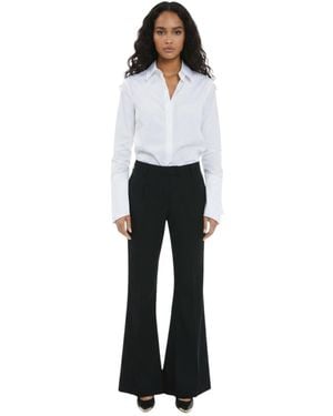 Prada Flared Flat Front Pants - White