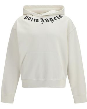 Palm Angels Regular Hoodie - White