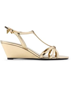 Prada Solid Platino Wedges - Metallic