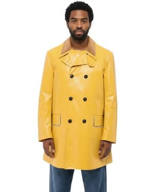 Maison Margiela Solid Trench Coat - Yellow