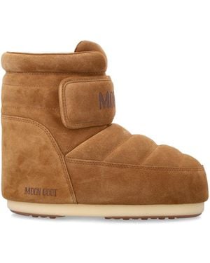 Moon Boot Icon Strap Suede Boot - Brown