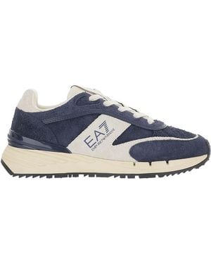 EA7 Suede Sneakers Leather - Blue