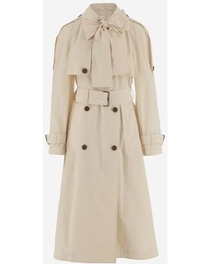 Burberry Double Breasted Coat - Natural