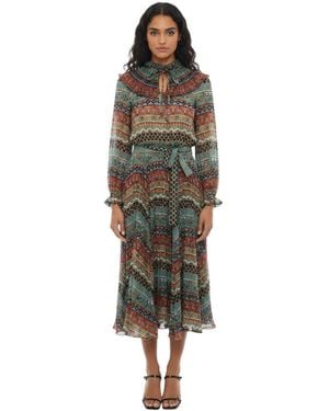 La DoubleJ Crew Neck Midi Dress - Green