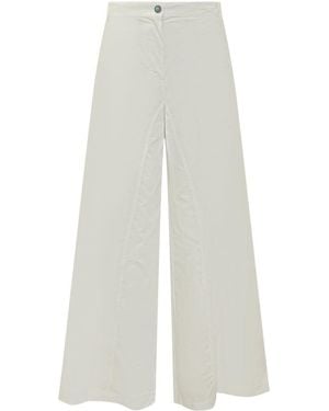 Pinko Relaxed Flat Front Pants - White