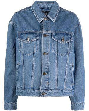 Ksubi Collared Logo Button-Up Jacket - Blue