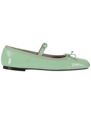 Vivetta Aqua Leather Ballet Flats - Green