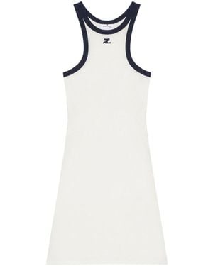 Courreges Racerback Mini Dress - White