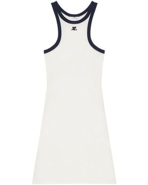 Courreges Racerback Mini Dress - White