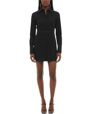 Ambush Shirt Collar Mini Dress - Black