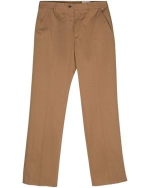 McQueen Camel Straight Leg Trousers - Brown