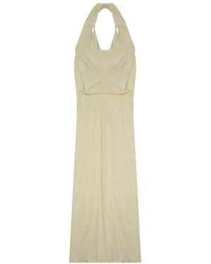 Alysi Halter Neck Maxi Dress - White