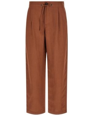 Brunello Cucinelli Relaxed Drawstring Pants - Brown