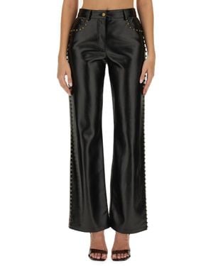 Moschino Regular Flat Front Pants - Black